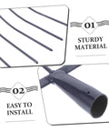 Close-up of Heavy Duty Handheld Manure Fork Workhorse For Farm Work And Yard Cleanup With Durable Prong Design And Rust Resistant Construction