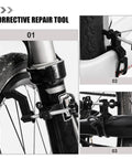 Spoke Tool With Spanner And Strap Compact Wheel Truing Stand For Road And Mountain Bikes Rim Alignment And Quick Repair