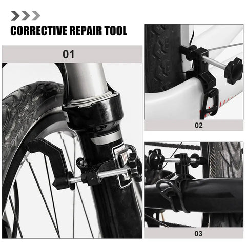 Spoke Tool With Spanner And Strap Compact Wheel Truing Stand For Road And Mountain Bikes Rim Alignment And Quick Repair