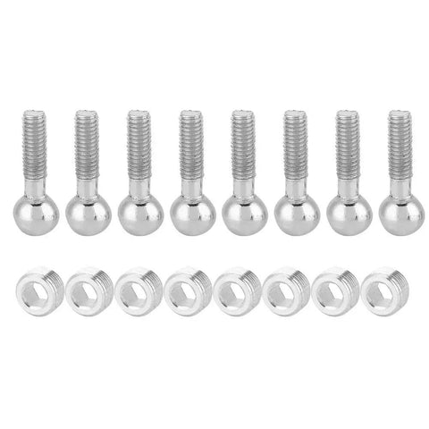 RC Ball Head Screws Metal with Hex Nuts for 1/10 Scale RC Cars Crawlers Trucks Durable Replacement Upgrade Parts Kit