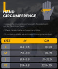 Size chart for Dope Bike Gloves For Men And Women With Anti Slip Shock Absorbing Pad Breathable Lycra Mesh Back For Cycling Gym