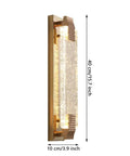 Slick Modern Crystal Wall Sconce Lights For Cozy Bedroom And Living Room Vibes With Up Down Led Wall Lamp Fixtures In A Solid 2 Pack For Indoor Outdoor Bathroom Decor 40cm tall and 10cm wide beige gold finish with clear crystal.