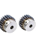 Premium Carbon Steel Spur Gear Module 2 Featuring 38 Teeth And 35mm Bore Step Keyway displayed in two angled views.