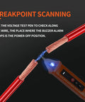 Two Pack Non Contact Voltage Tester With Live Wire Alarm And Bright LED Light, Buzzer And Flashlight, Wire Breakpoint Finder, Detects 12V To 1000V AC, Great For Home DIY And Pro Electric Work, Orange And Red detecting wire breakpoint on red cable