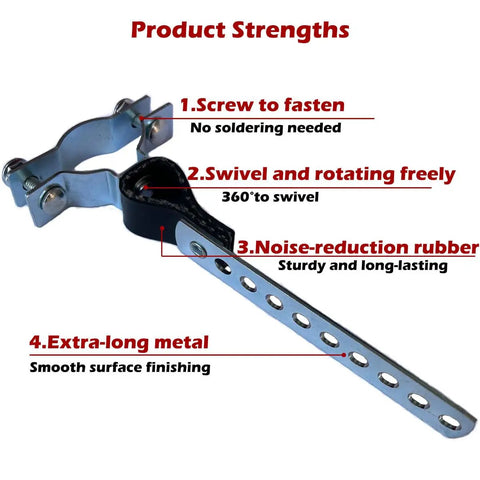 1 Pack Universal RV Exhaust Hanger And Tail Pipe Bracket For Generator Muffler Replacement with metal and rubber parts