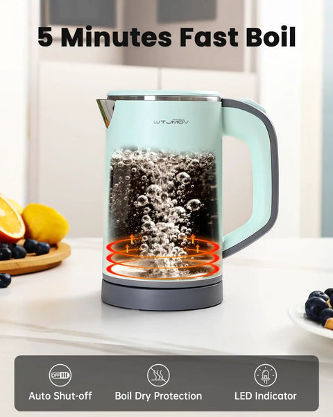 Compact Stainless Steel Electric Kettle 0.8L Portable For Camping, Travel, Office And Home With Auto Shut Off and fast boil