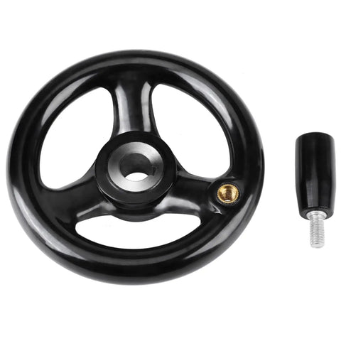 Heavy Duty 12mm 100mm Bakelite Hand Wheel 3 Spoke With Screw Hole For Removable Handle Replacement Part For Lathe Milling Machines Industrial Grade Tooling For Workshop