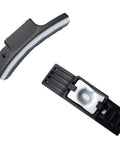 2 Pack Felt Caliper Brake Pads for Fitness and Exercise Bikes, black and gray design, 4.3 x 1.18 x 0.8 inches, top view.
