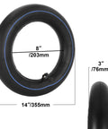 Heavy Duty Inner Tube 3.00-8 3.25-8 3.50-8 With TR-87 Angled Valve Stem 2 Pack for Scooters, Garden Carts