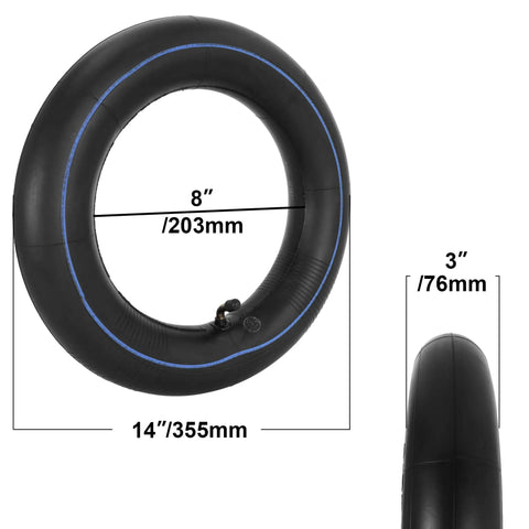 Heavy Duty Inner Tube 3.00-8 3.25-8 3.50-8 With TR-87 Angled Valve Stem 2 Pack for Scooters, Garden Carts