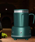 Level Up Your Daily Sip Routine With This 2 In 1 Beverage Warmer Coaster Plate Keeps Coffee Milk And Tea Steaming Hot While Chilling Cold Drinks Featuring Grippy Non Slip Base Easy Hold Handle Sleek Green Shade