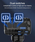 Back view of Beast Mode 1000 Lumen Front Bike Light showing dual switches for high and low beams