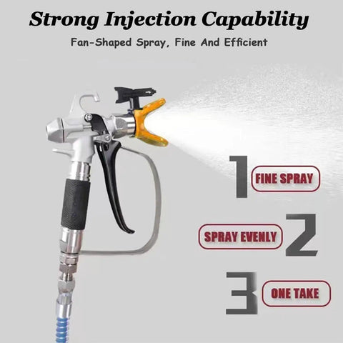 High Performance Electric Airless Paint Sprayer With Adjustable Pressure Gauge And Heavy Duty Motor Featuring No Sweat Setup Crisp Lines And Ergonomic Spray Gun for fine fan-shaped spray.