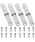 4 stainless steel hinges with screws from the 30 Piece Stainless Steel Folding Hinges 180 Degree Flip Cover Hinge Kit For Sewing Machine Cabinets