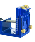 Pro Level Aluminum Alloy Pocket Hole Jig With A Precise 15 Degree Drill Angle, adjustable 12 to 45mm depth for woodworking.