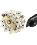 4 Pole 11 Position Rotary Switch Selector With 4 Deck Band Channel And Plastic Knob, 48 Pins, Fits 9.7mm Mount Hole, 6mm Shaft