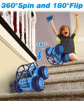 Amphibious Remote Control Car For Kids 3 To 12 Rechargeable RC Toy With 360 Degree Flips, Sick Rotation And Crawler Stunts climbing stairs