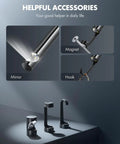 1920P Endoscope With Light Snakes Through Tight Spots Like A Pro showing mirror, magnet, and hook accessories