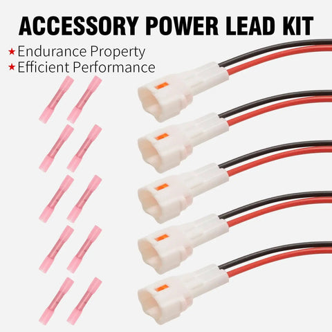 Power Lead Kit Replacement For Yamaha Wolverine RMAX And 850 X2 X4 RMAX2 RMAX4 Pack Of 5 B4J-H25B0-V0-00 wiring harnesses.