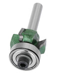 Jiawu 4-Tooth Woodworking Router Bit Trimmer For Perfect Edge Banding Finish With Tungsten Steel Blades and R2 Radius, 1/4 Inch Shank