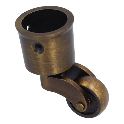 Bulletproof Round Cup Casters Swivel Wheels Dead Smooth Glide Heavy Duty Zinc Alloy Furniture Base with vintage matte bronze finish
