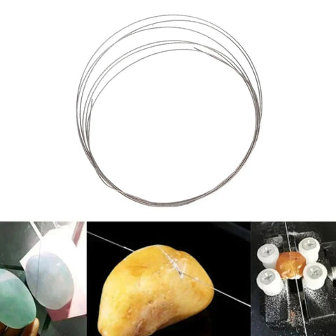 Diamond Wire Saw Blade 0.25mm Ultra Fine Cutting Tool For Tile Stone Marble Granite Ceramics Glass Replacement Wire With Minimal Material Loss, 1m coil