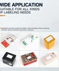 Various labeled product packaging examples demonstrating the use of Avsmgp High Speed Flat Label Applicator With Precision Plc Control System.