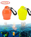 Regulator Mouthpiece Cover Set for Diving and Snorkeling, PVC Dust-Proof Cap Protectors in yellow and orange, 2-Pack with clips.