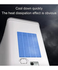 Effortless Portable Ice Cube Maker No Stress Countertop Machine showcasing blue heat dissipation vent for efficient cooling.