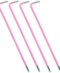 Four Pack 2mm Ball End Hex Key Wrenches L Shaped Long Arm Allen Keys Peachy Pink 100mm Length Hardened S2 Tool Steel