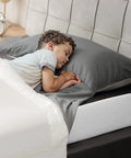 Toddler Bed Bumper 56 Inch Non Slip Bed Rail Guard With High Rebound Foam And Machine Washable Cover for kid safety in bed