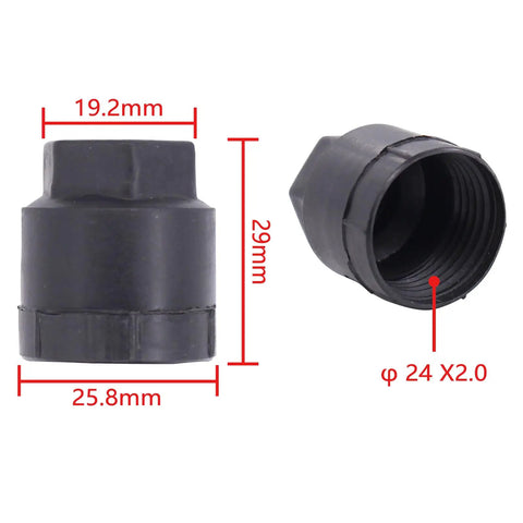 20 Pack Wheel Lug Nut Cap Covers For Chevrolet Camaro RS Z28 1982 1992 M24-2.0 Thread Size Fits Camaro Lug Nuts Easy Snap On Keeps Dirt Out 20Pcs Replacement Caps, shown with dimensions 19.2mm x 25.8mm x 29mm