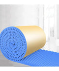 Badass 7Cm Thick Acoustic Foam Panels Self Adhesive Egg Crate Sound Deadening Tiles rolled out displaying blue texture for soundproofing.