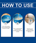 How to use Top Shelf Wood Floor Polish And Hardwood Cleaner: filling bucket with water, pouring polish, soaking mop for cleaning.