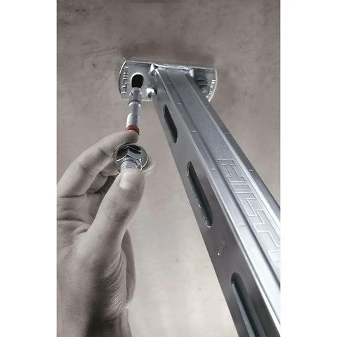 Installation of Five Eighths Inch By Eight And One Half Inches Kwik Bolt TZ2 Tension Zone Time Saving Carbon Steel Expansion Anchors