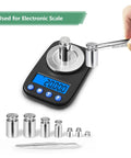 7 Piece Calibration Weight Set For Small Scales High Precision Chrome Plated Steel Weights Including 1g, 2g x2, 5g, 10g, 20g x2 For Accurate Readings And Easy Calibration. Used for electronic scale with tweezers