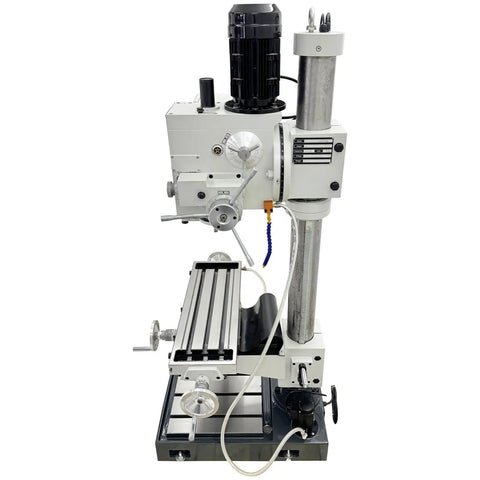Gear Head Drill Press 220V 3 Phase 1.5KW Powerhouse for Drilling Milling and Tapping in one setup, with vertical design and R8 spindle.