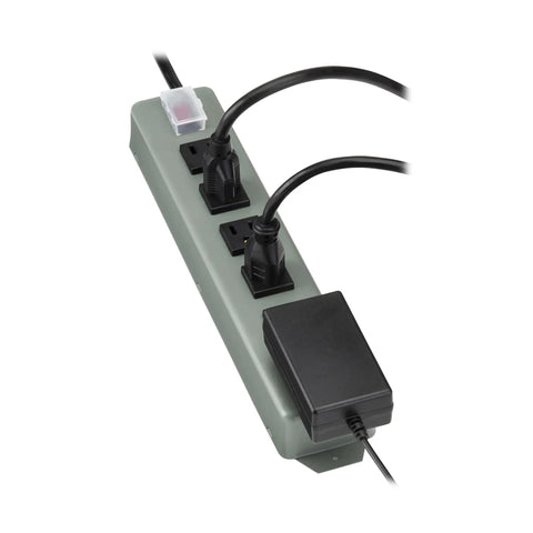 Heavy Duty 6 Outlet Metal Power Strip With 15ft Cord Mountable Wall Or Under Desk On Off Switch Cover Rugged Industrial Gear