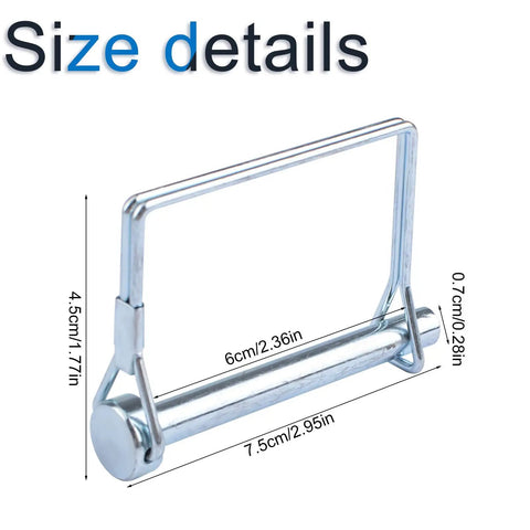 Top Shelf Heavy Duty Carbon Steel Square Wire Lock Pins With Durable Spring Clips, 20 Pack Quick Release Safety Coupler And Cotter Pins Job Site Tough For Tractor Farm Rig And Trailer Hitch