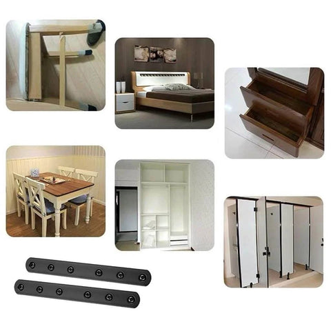 8 Pieces Stainless Steel Mending Plates 6 Inch Heavy Duty Corner Braces With Screws For Furniture Repair Black, in use examples