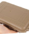 Compact Survival Gear Case Organizer For Outdoor Adventures Gonna Keep Your Camping Hiking And Fishing Essentials Neatly Packed Portable Durable Storage Box in hand