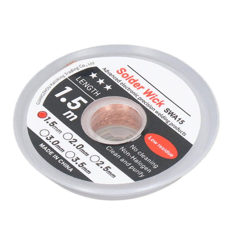 Red Copper Solder Wick Desoldering Braid Pack 5 Pieces 1.5m 4.9ft Quick Tin Removal Wire For PCB Motherboard And Phone Repair