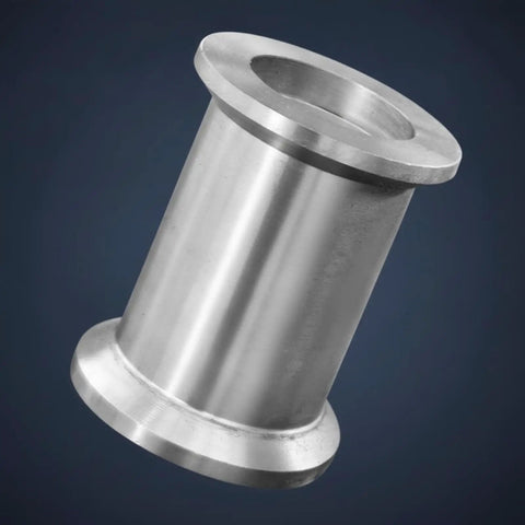 Beefy Heavy Duty Cable Roller Wheel Cylinder With Flanged Ends For Payout Systems Steel Hollow Core Wheel 3 To 5 Tons Capacity Built For Workshops Construction Sites And Electrical Installations, angled view