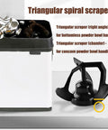 Electric Portafilter Cleaner For Espresso Machines With Automatic Cleaning System and triangular spiral scraper