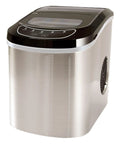 Countertop Ice Maker Automatic Portable For Home One Touch Operation with sleek stainless steel design.