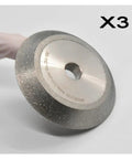 Heavy Duty MR-20G CBN Grinding Wheel For Resharpening Carbide Cutters And Cobalt Drills With 78mm Arbor Fits 13A/D Machines Fast And Effortlessly, close-up view.