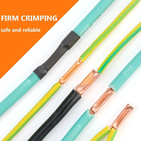 All In One 250 Pcs Copper Wire Ferrules Kit With 7 Size Non Insulated Crimp Connectors And Electrical Butt Terminals Assortment