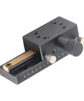 Pro Grade Manual X Axis Linear Translation Stage With Rack And Pinion For Precision Laboratory Optical Work in black metal