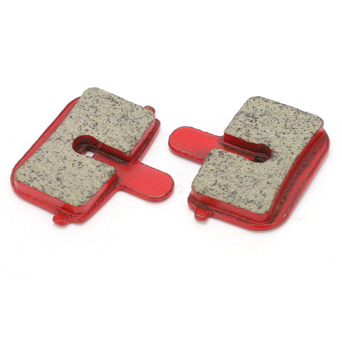 8 Piece Mountain Bike Disc Brake Pads Set With Resin Semimetal Material Quiet Braking Easy Install Go To Replacement Pads For Mountain Bikes Sized 29.5 X 30mm Fits Most MTB Brakes, close-up of two pads showing resin semimetal surface