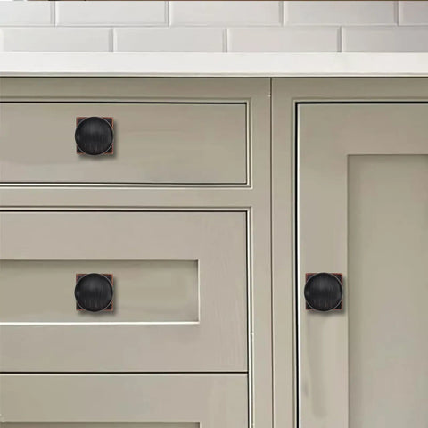 Kitchen cabinets with 10 Pack 1-1/4 Inch Backplates For Cabinet Knobs In Oil Rubbed Bronze Old School Vintage Look Drawer Hardware